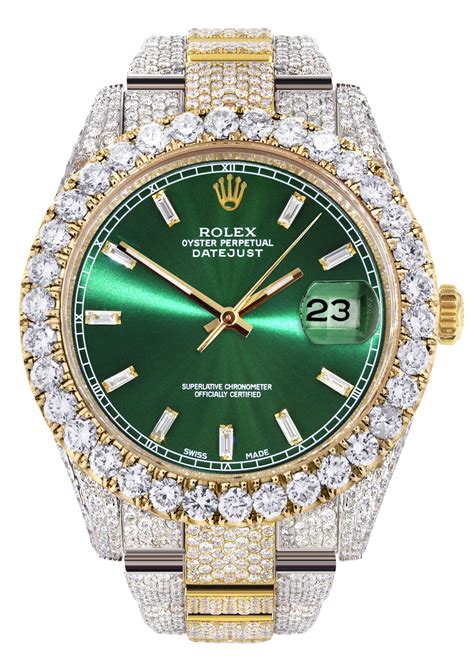 rolex iced out green 2017|iced out Rolex for cheap.